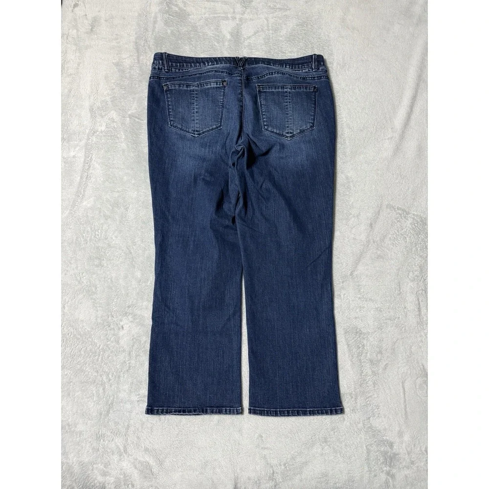 Democracy Jeans Women's 16 Straight Blue Medium‎ Wash Ab Technology 37x26